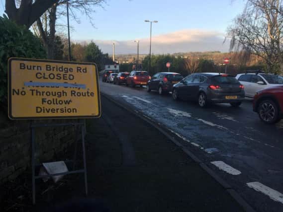 Queues of vehiclesregularlystretch through Pannal following the road closure