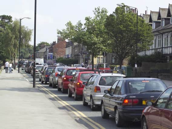 An example of traffic congestion on Skipton Road in Harrogate.