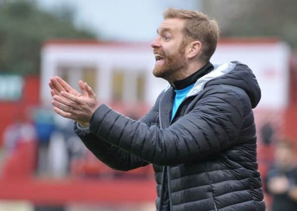 Harrogate Town boss Simon Weaver is looking forward to the FA Trophy visit of Billericay Town. Picture: B&O Press Photo
