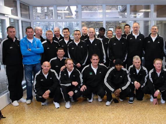 The Harrogate Veterans squad ready to fly out to Thailand in 2008.