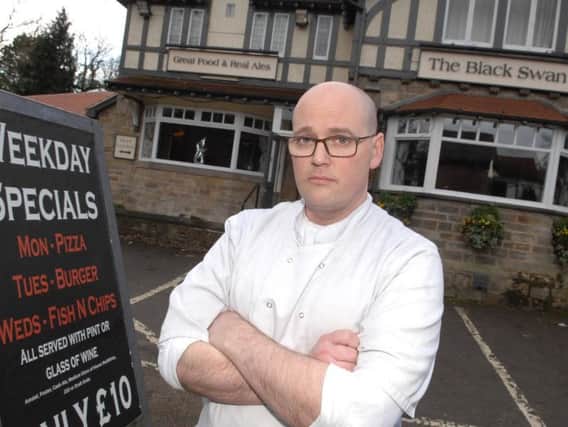 Landlord Piers Stringer says the road closure has caused a drop in trade at the pub