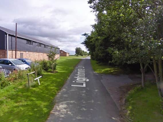 Lightmire Lane where the storage site could be built, credit Google