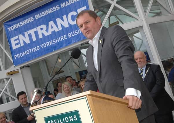 Sir Gary Verity opening a previous Yorkshire Business Market.
