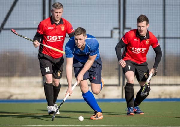 Action from Harrogate Mens 1s' home loss to City of York. Picture: Caught Light Photography