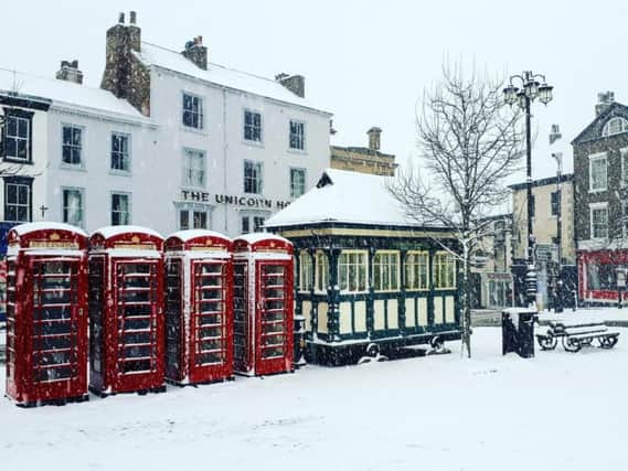 Ripon Market Square in the snow. Picture: Kenneth Ferguson.