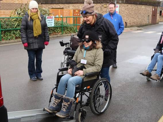 Attendees were given the opportunity to experience using both manual and powered wheelchairs
