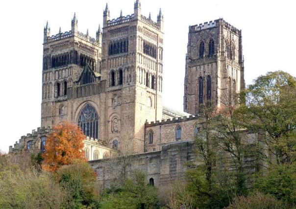 The Galilee at Durham Cathedral stretches west beneath the two towers. (Copyright - David Winpenny)