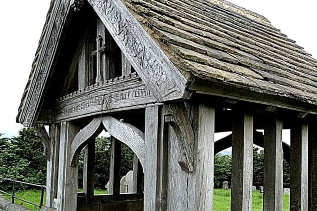 Lychgate at Greenhow Cemetery, made by Mousy Thompson. (Copyright - David Winpenny)