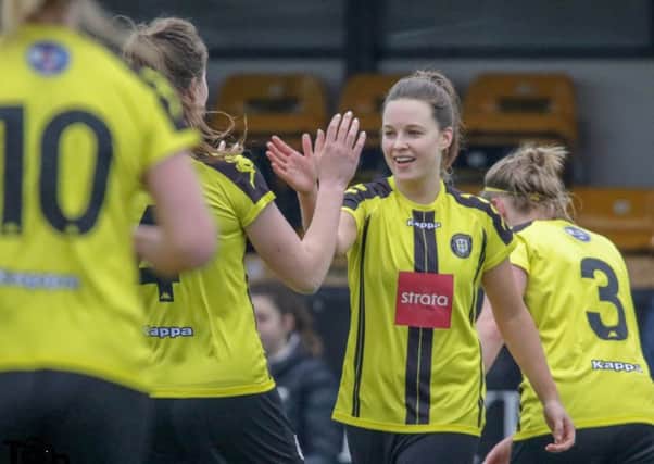 Harrogate Town Ladies are celebrating a second league title in as many seasons. Picture: Town Pix
