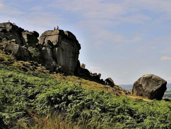 The iconic Cow and Calf rocks on Ilkley Moor are thought to have been created by giants