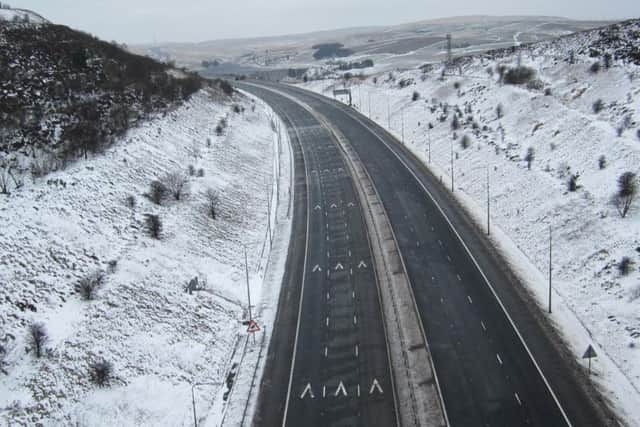 The M62 is frequently affected by snow