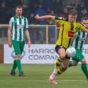 Jake Wright produced a man-of-the-match performance as Harrogate Town put five past Blyth. Picture: Town Pix