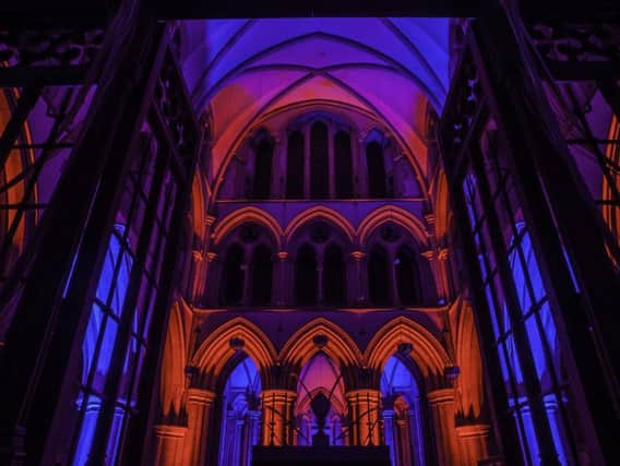 The future looks bright -  A demonstration of the new concert lighting inside St Wilfrids Church. (Picture by St Wilfrids Church)