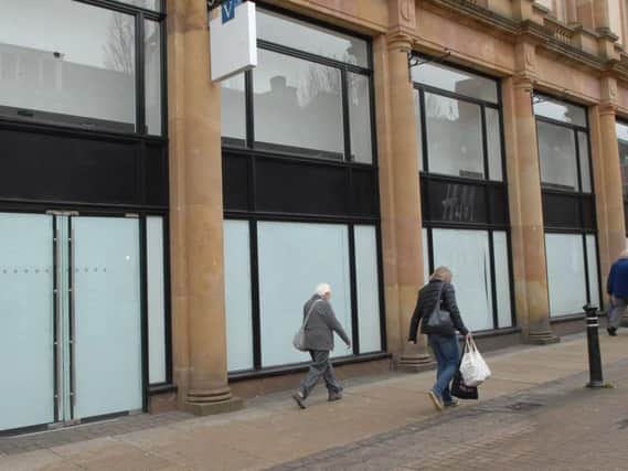 Empty shop units at Victoria Shopping Centre in Harrogate.