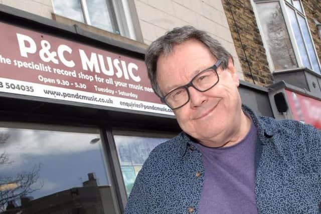 Harrogate shop backs Record Store Day - P&C Music record shop owner Peter Robinson outside his independent Harrogate shop. (1704183AM1)