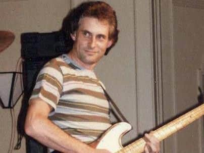 Musician, producer and broadcaster supreme - The late, great Stuart Colman fom Harrogate playing his beloved bass.