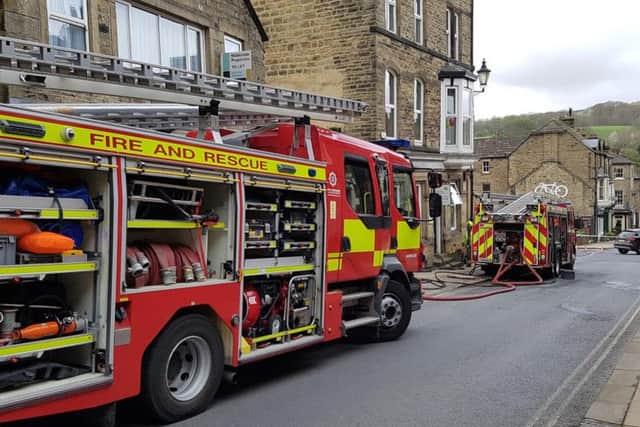 The scene on Pateley High Street.