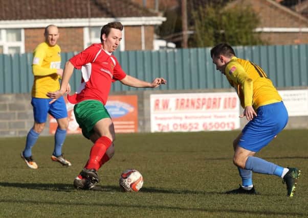 Michael Thompson netted a stunning goal for Harrogate Railway at Handsworth, but it was not enough to save his side from defeat. Picture: Rob Barraclough