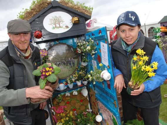 Ian Precious and Sally Hobson of The Ripon Walled Garden with their secret shed