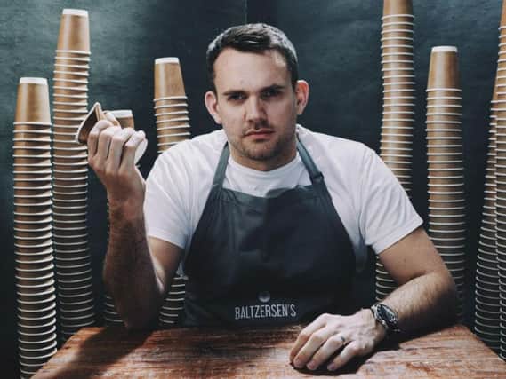 Banning disposable drinks cups at award-winning Harrogate cafe - Baltzersens owner Paul Rawlinson.