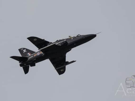 The RAF Hawk T1 with 100 Squadron's pirate motif