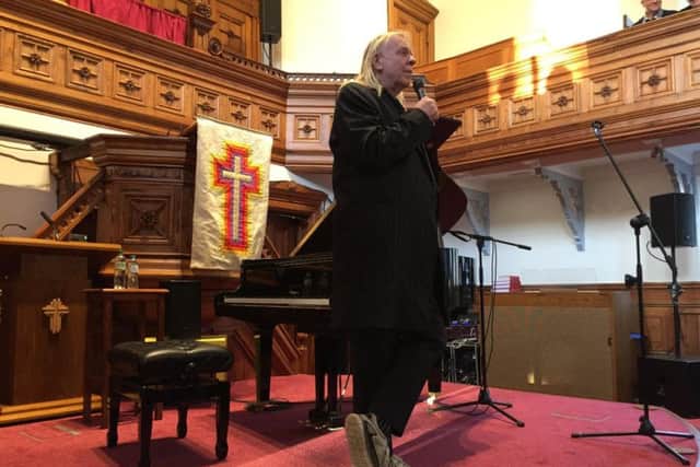 Rick Wakeman 'on stage' at Boston Spa Methodist Church. (Picture by Stuart Rhodes)