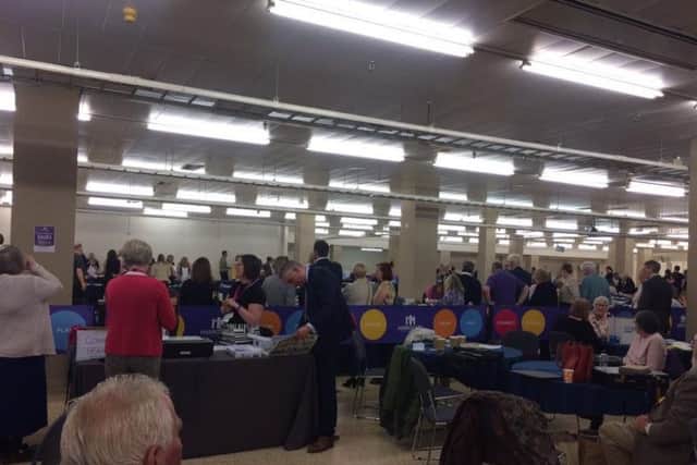 It was a hectic and busy count hall.