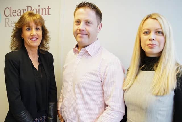 Clearpoint Recycling's commercial director Duncan Oakes with accounts administrator Tracey Bowling and and development director Sarah Sanpher.