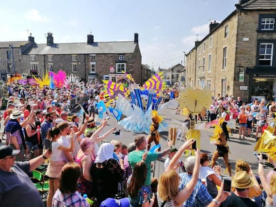 Masham in North Yorkshire welcomes the peleton last Sunday during Stage 4 of the Tour de Yorkshire. (Picture by  David Gwillam)