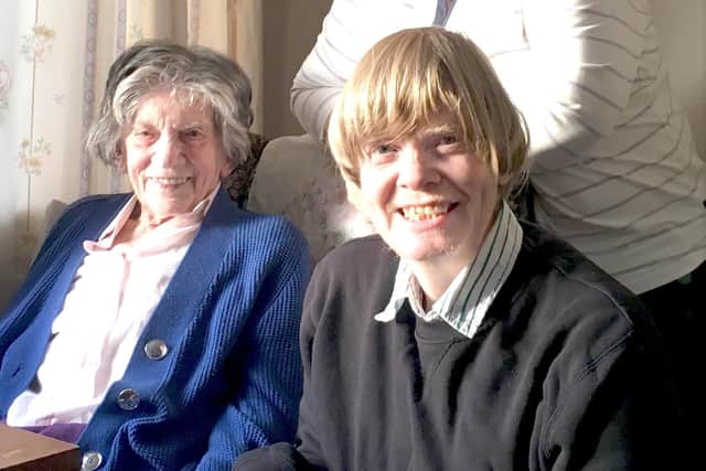 A true woman of the Dales - The late Mabel Peacoock with her daughter Margaret.