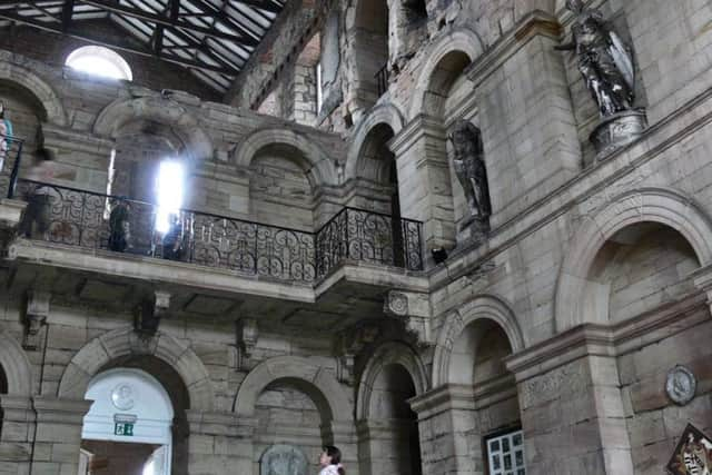 The fire-damaged Baroque hall of Seaton Delaval, Northumberland. (Copyright - David Winpenny)