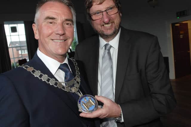 Knaresborough Mayor, Coun Phil Ireland, with former Mayor Coun David Goode