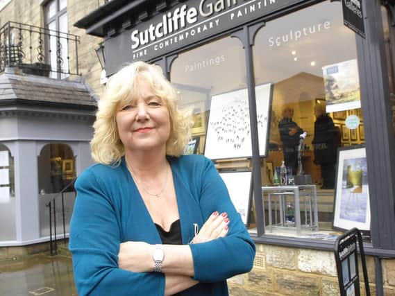 Helen Sutcliffe of Sutcliffe Galleries, a member of Montpellier Quarters Retailers Group in Harrogate.