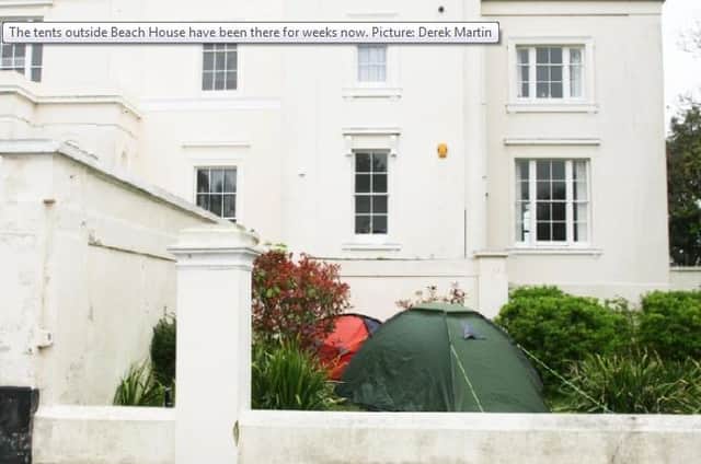 Residents in Worthing were recently faced with a number of homeless people setting up camp in their front garden (Photo: Derek Martin)