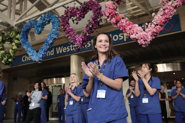 Clap for carers was created by Dutch-born Londoner Annemarie Plas and soon became a weekly tradition during lockdown (Credit: Getty)