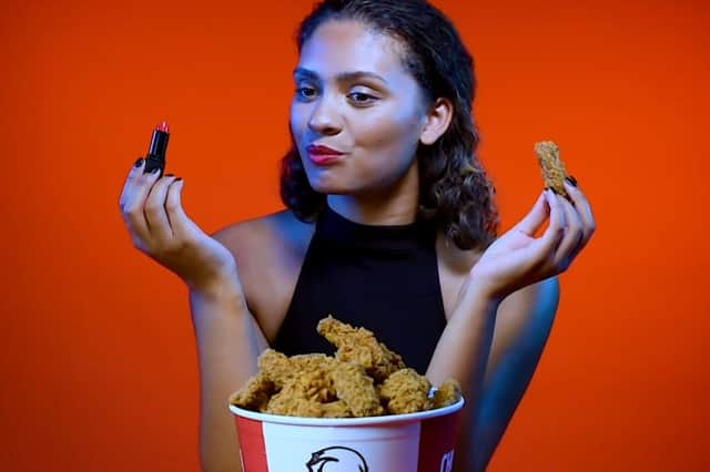 The lipstick was launched to celebrate both National Lipstick Day and National Wing Day which both fell on 29 July. (KFC)